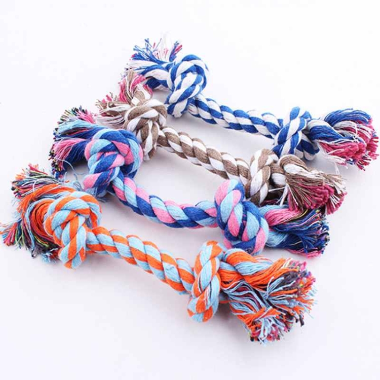 Cotton rope double knot dog toy