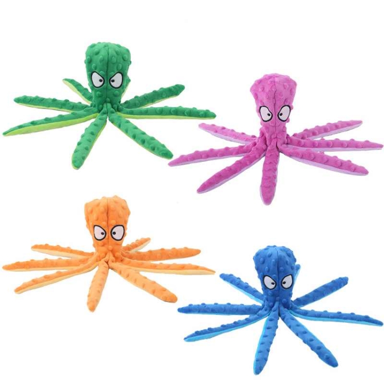 Plush fabric Octopus shaped  dog toy
