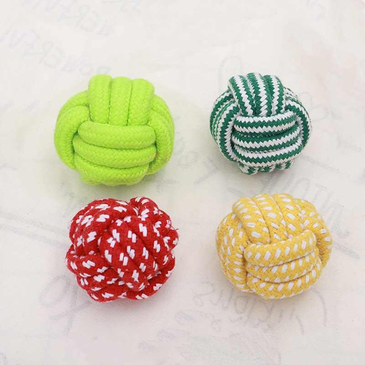 Cotton rope ball shaped dog toy