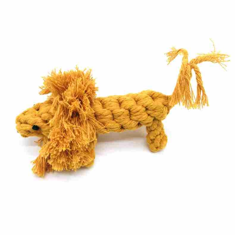 Cotton rope lion shaped dog toy