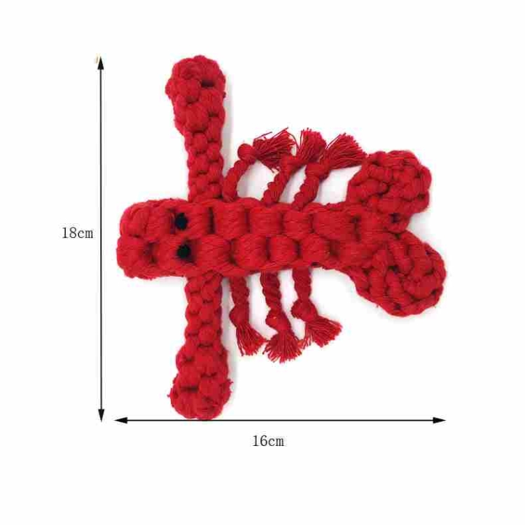 Cotton rope crayfish shaped dog toy