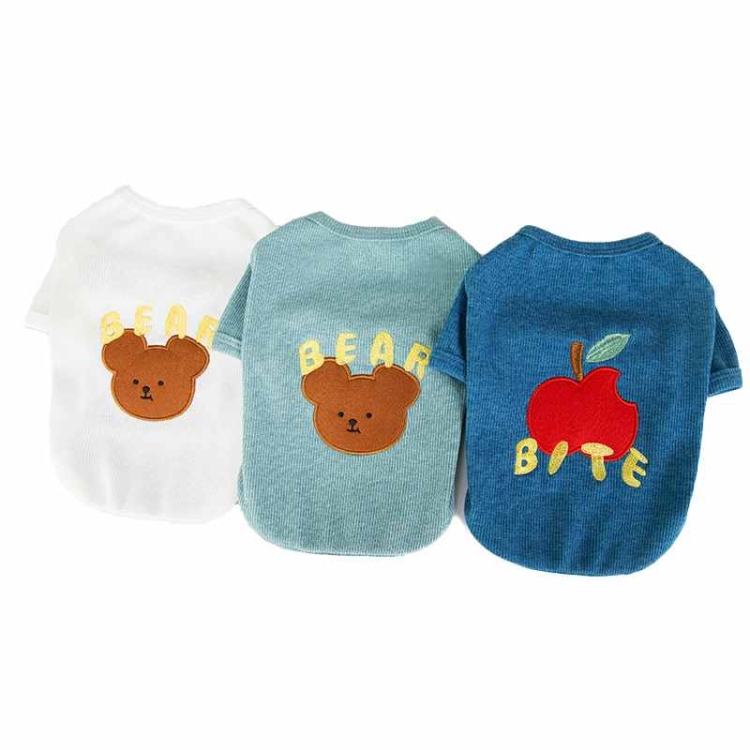 Summer dog clothes with bear head pattern