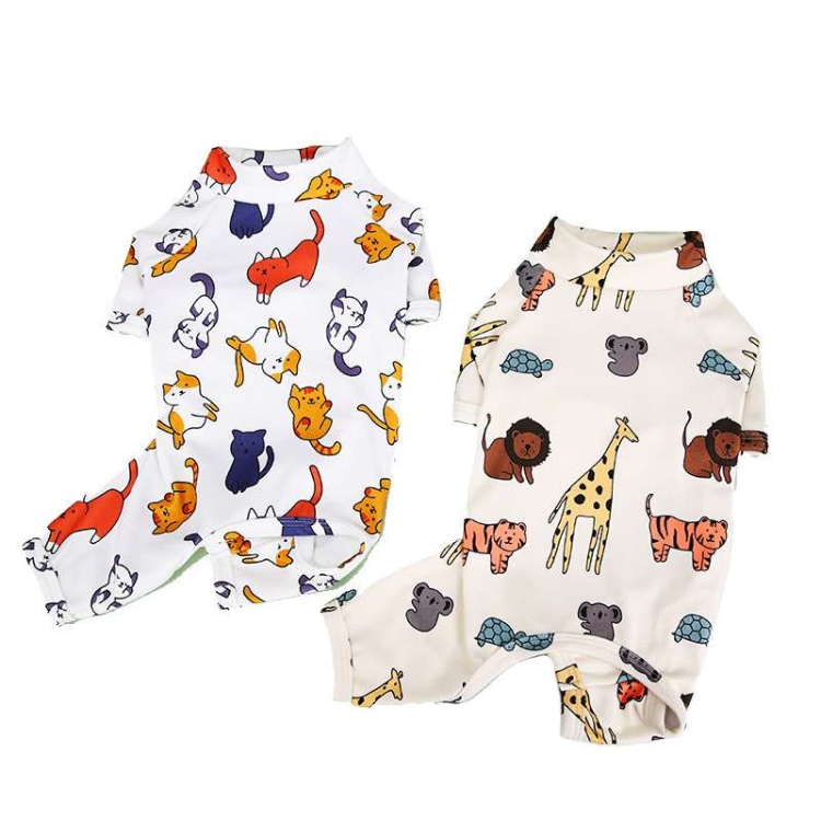 Summer dog clothes with cat and tiger pattern