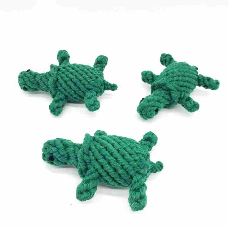 Cotton rope turtle shaped dog toy