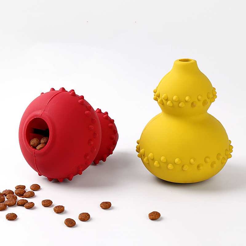 Gourd shape dog leaking food toy