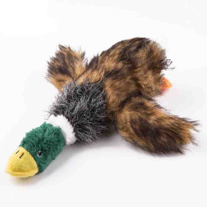 Plush fabric duck shaped  dog toy