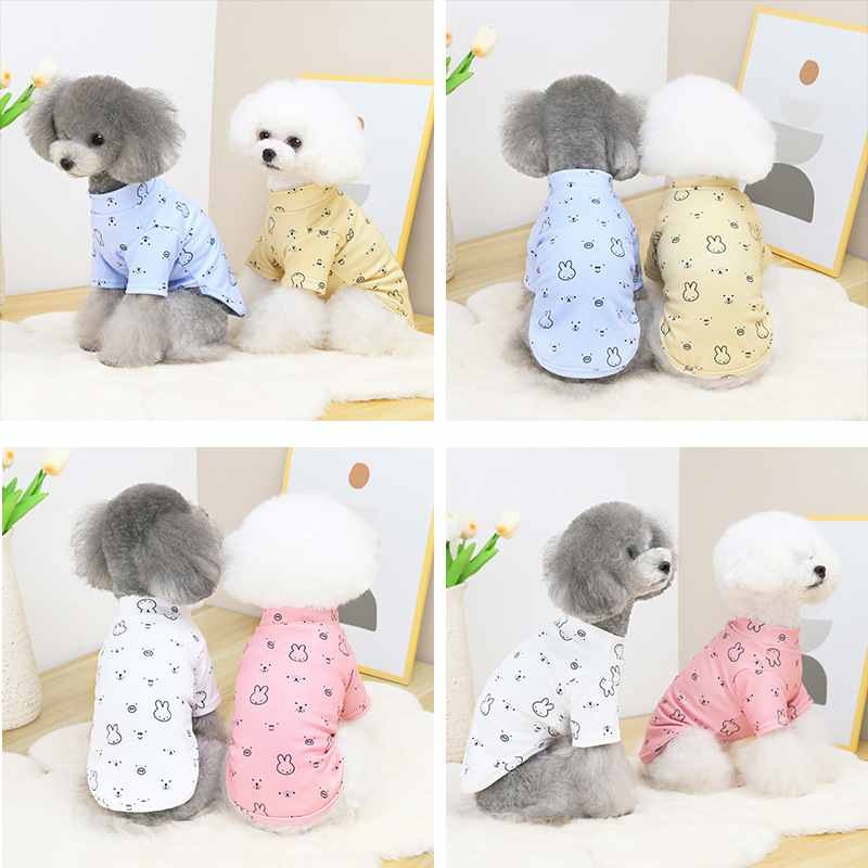 Summer dog clothoes with bunny pattern