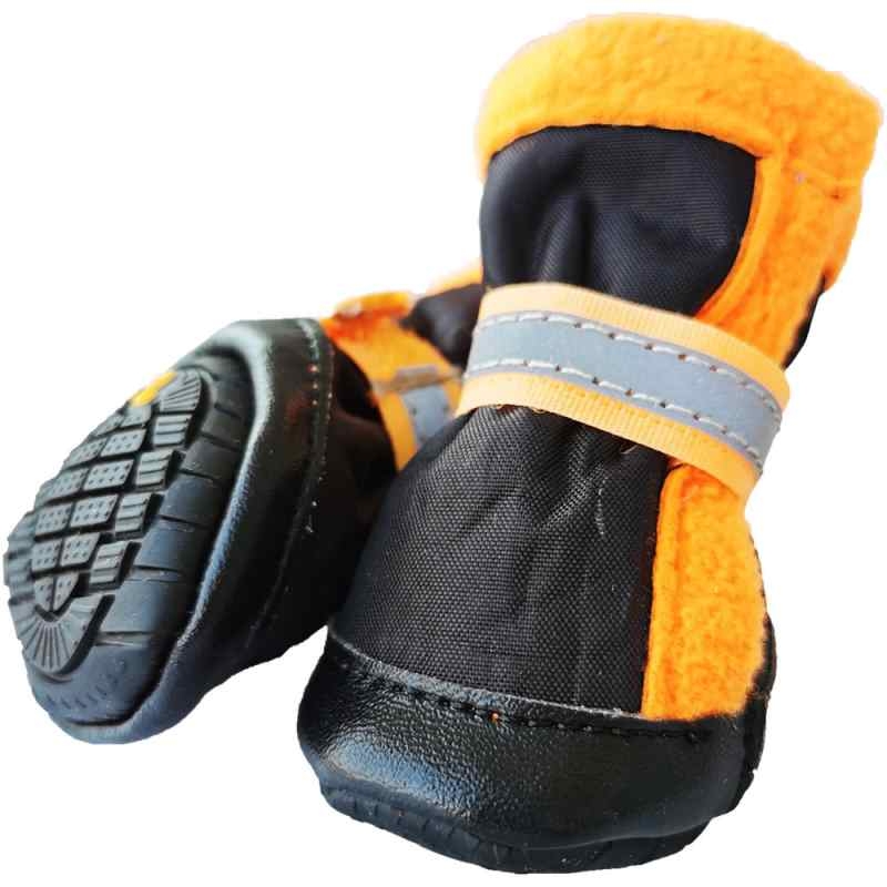 Reflective non-slip wear-resistant sole blue orange dog shoes