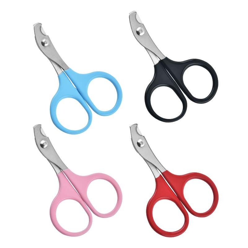 Red Blue Pink  Black Stainless Steel Pet Nail Scissors