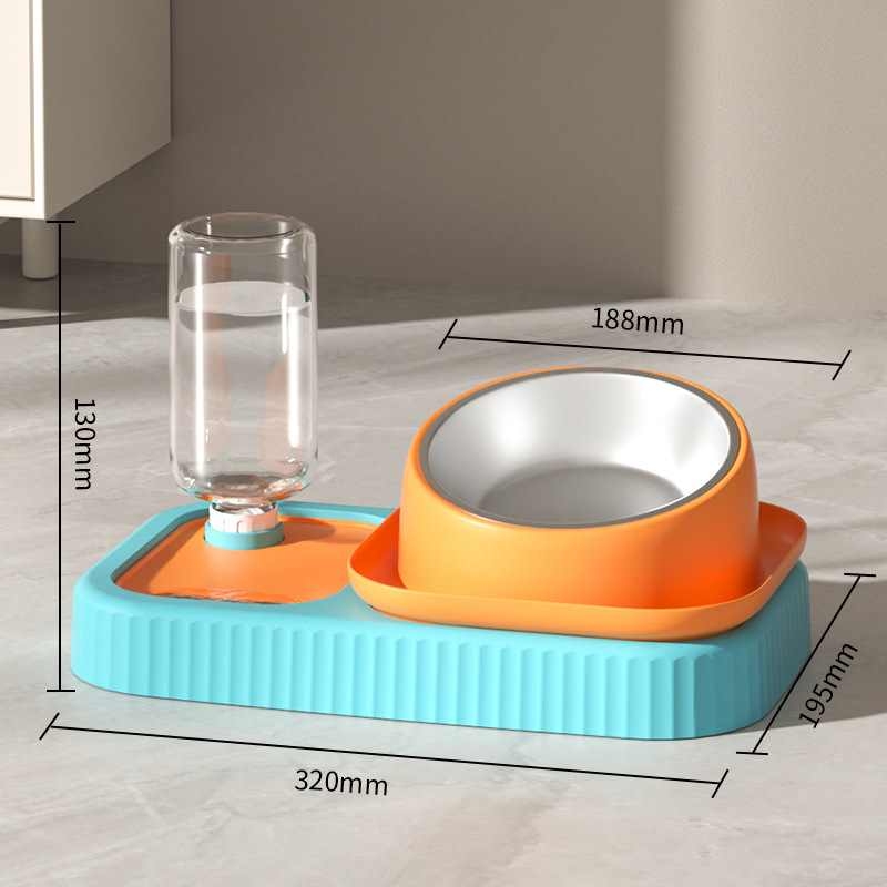 Water and food pet bowl