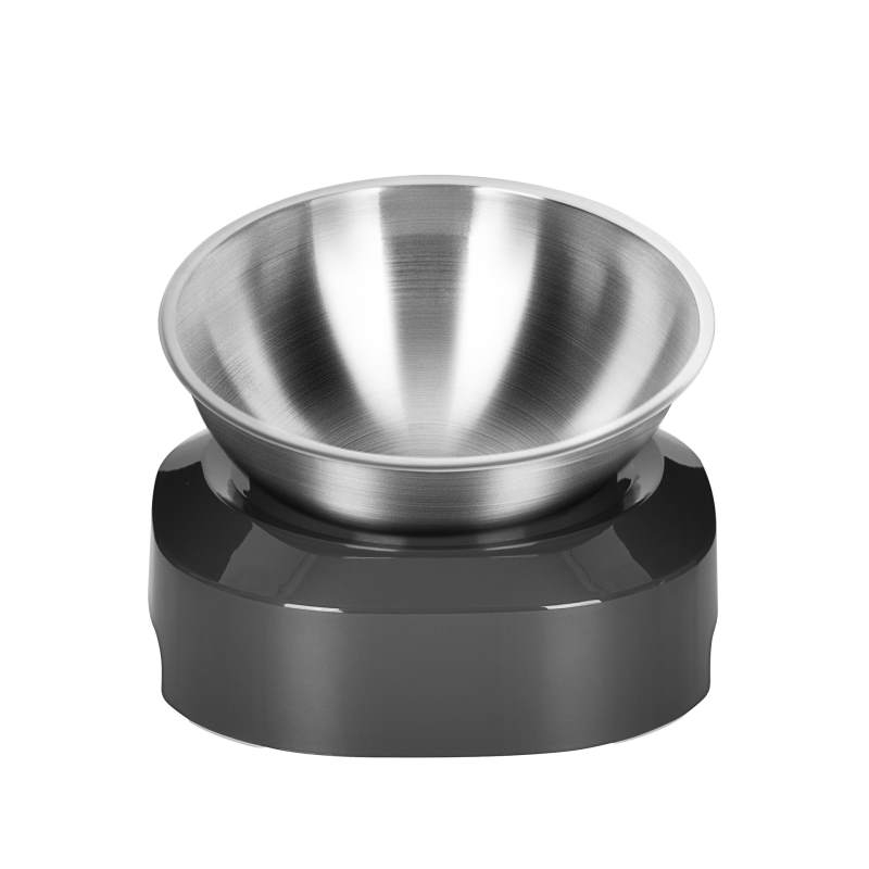 Premium Grey Pet Stainless Steel Food Bowl Single Bowl