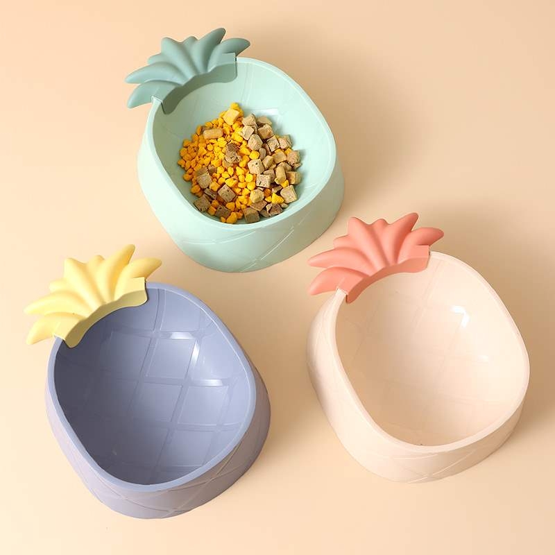 Factory outlet pineapple shaped pet bowl
