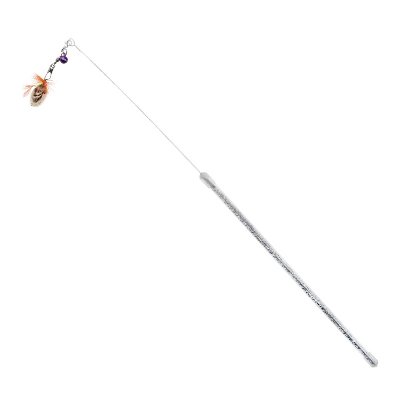 Long rod wire feather funny cat stick