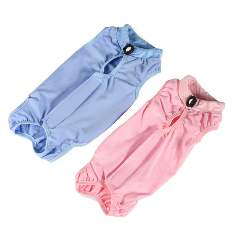 Blue pink purple solid colour neutered clothes for cat