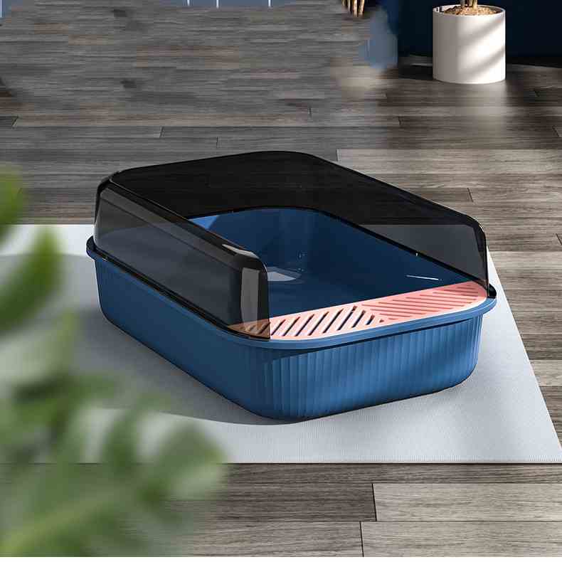 High fence cat litter box