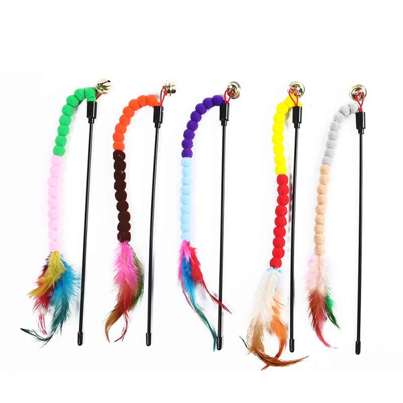 Short rod hair ball string funny cat stick