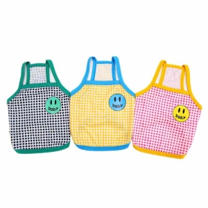 Summer dog clothes with smiling baby pattern