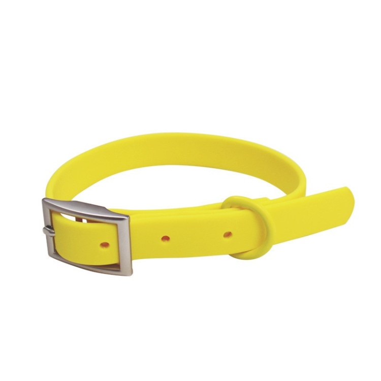 PVC yellow purple black blue pink solid colour pet collar