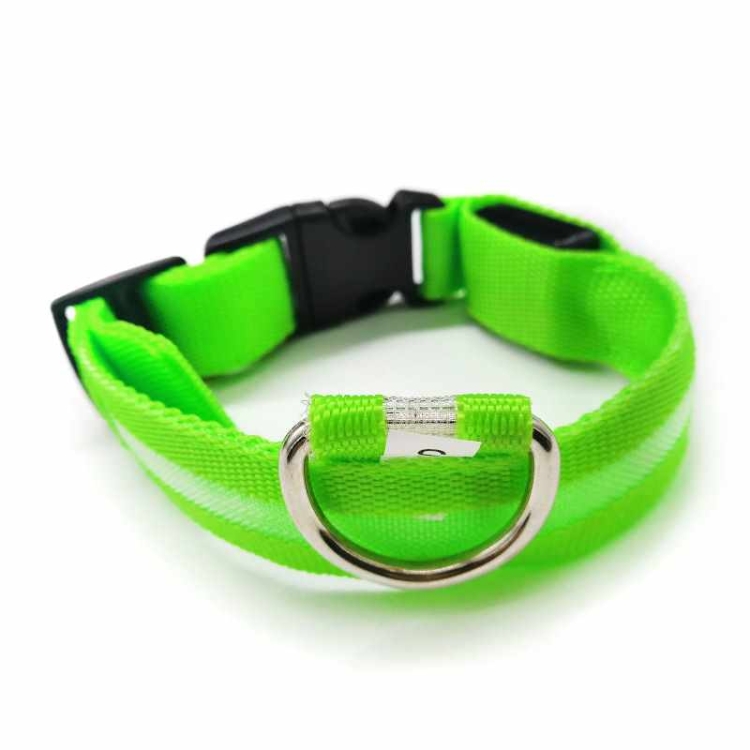 Nylon glowing solid colour pet collar