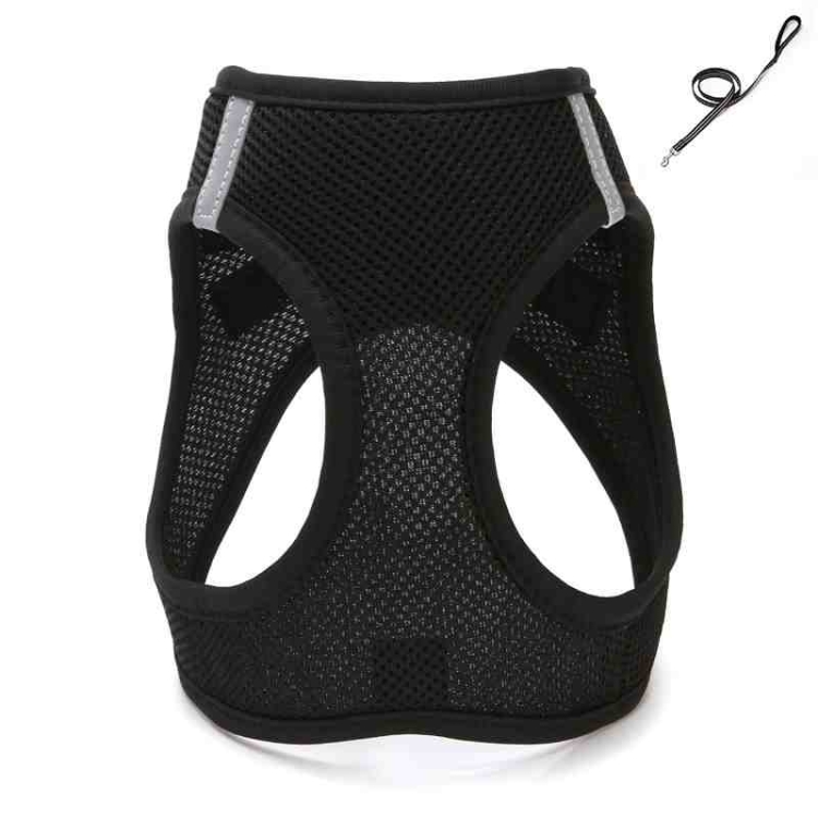 Sandwich Mesh different solid colour harness with leash