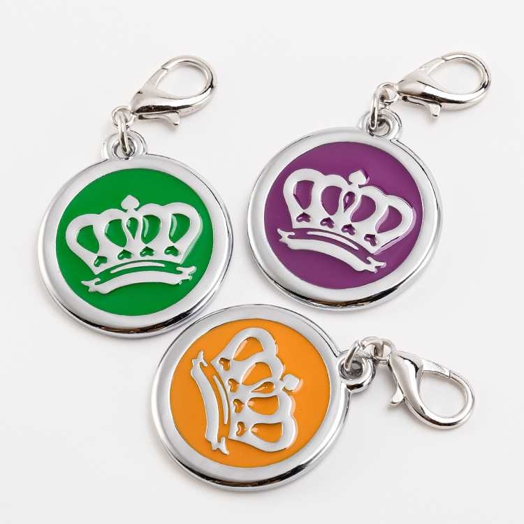 Zinc Alloy Crown Pattern Pet Tag