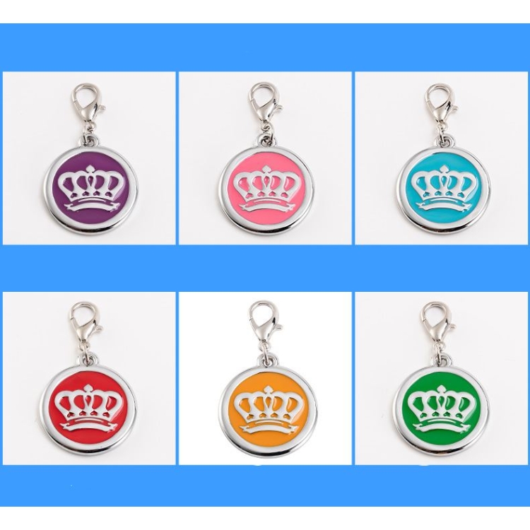 Zinc Alloy Crown Pattern Pet Tag