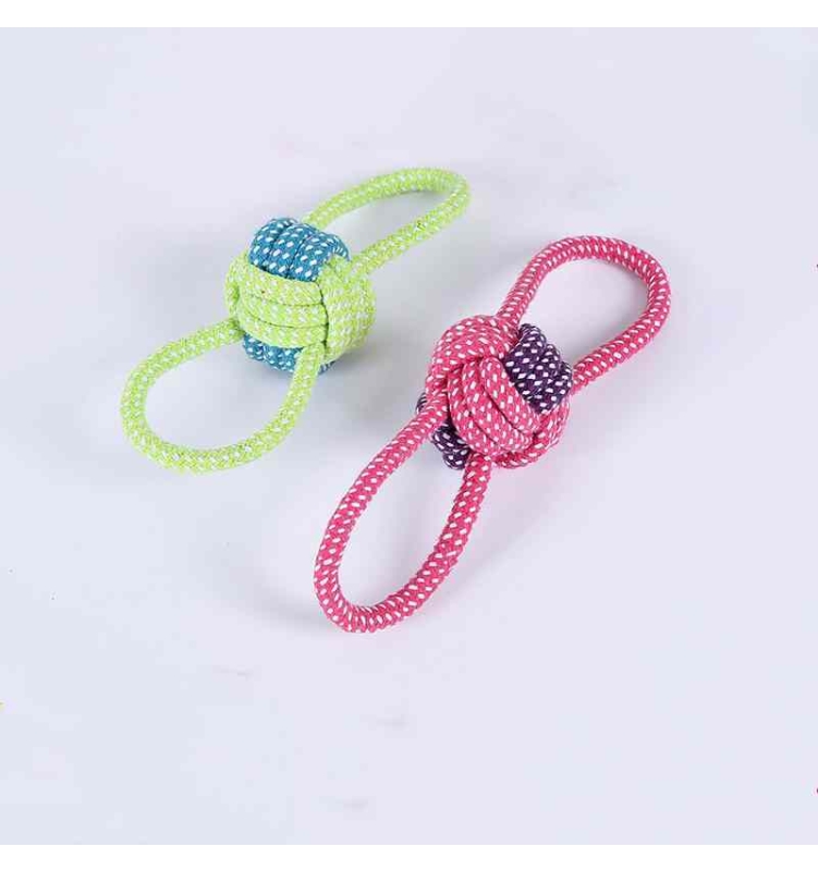 Cotton rope Binaural Pet Knot Toy dog toy