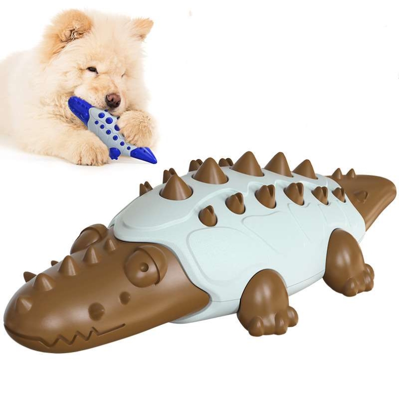 Crocodile shape dog toy