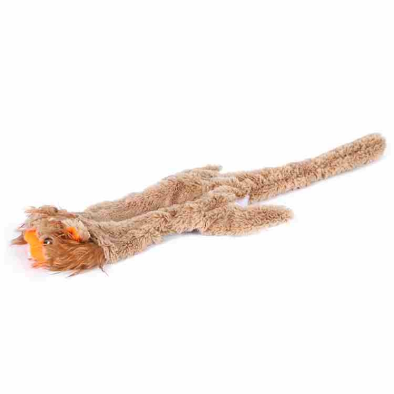 Plush fabric Tiger Squirrel Raccoon Lion shaped dog toy