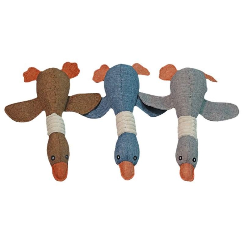 Linen Wild goose shaped dog toy