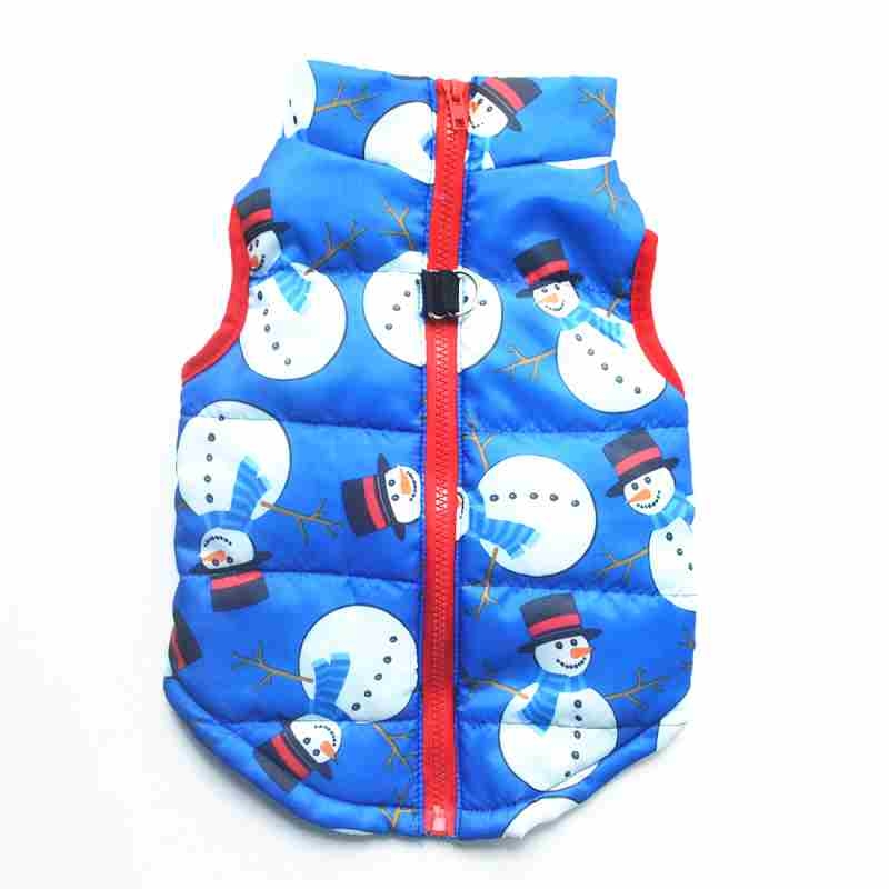 Winter different colour padded jacket for dog