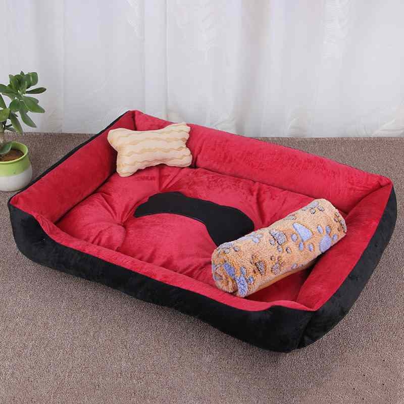 Black red white coffee blue cat and dog kennel with mat