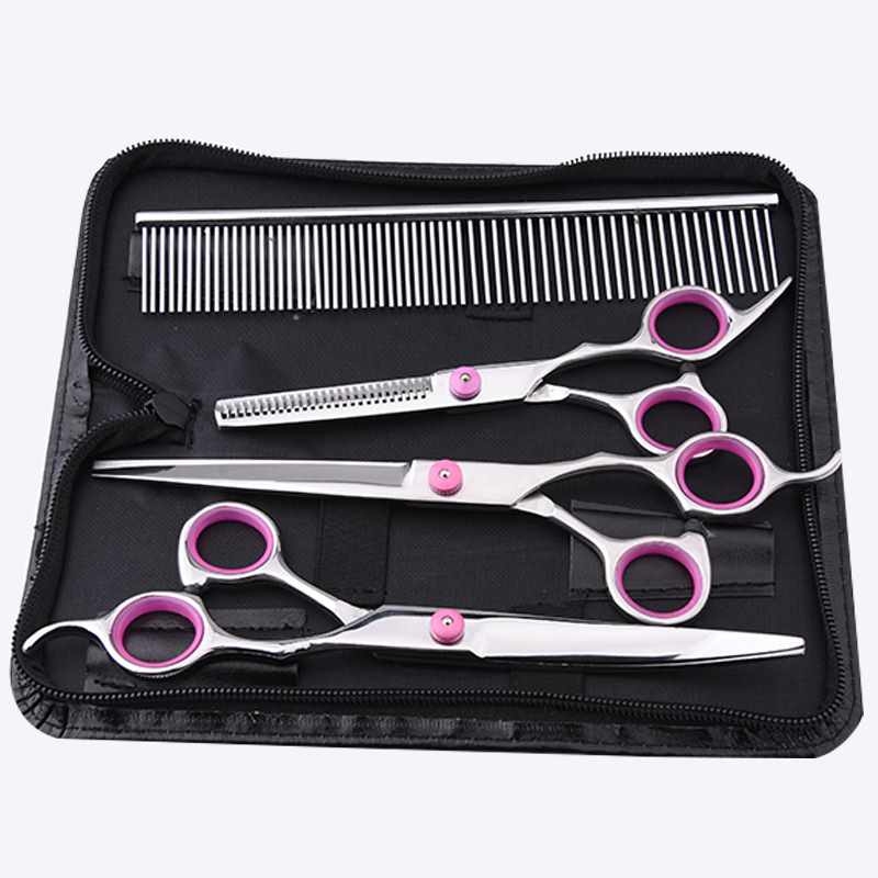 6 inch and 7 inch three scissors in set with one comb