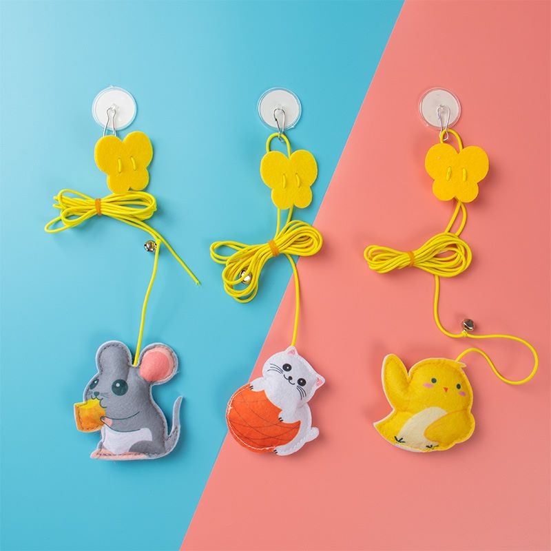 Hanging toys for cat in the shape of different animals