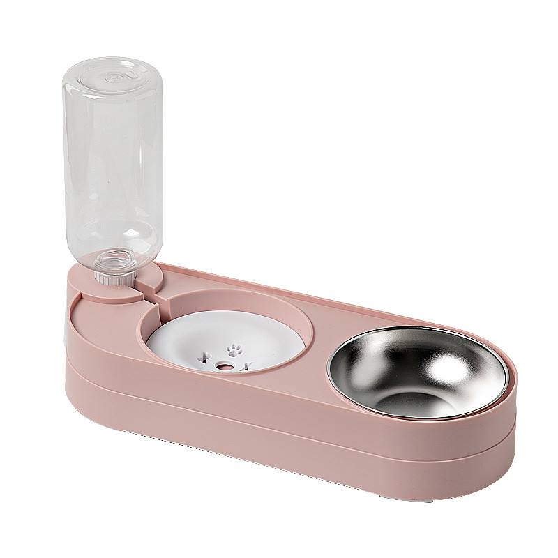 Food and water all-in-one pet bowl