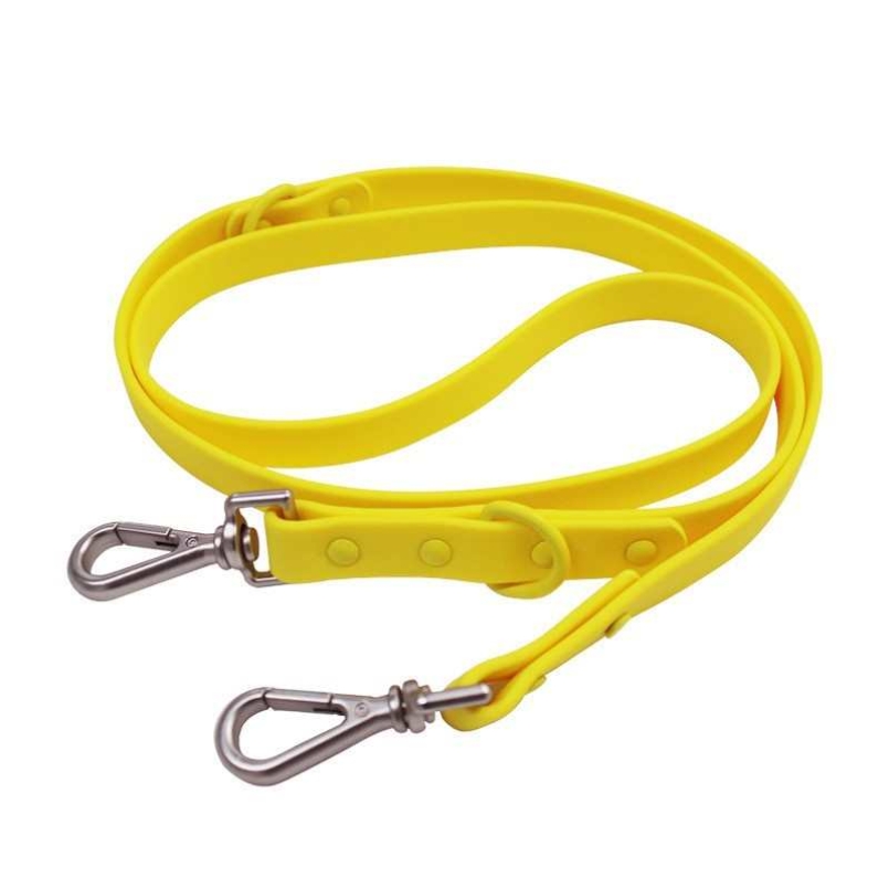 Yellow black purple blue pink PVC solid color dog leash